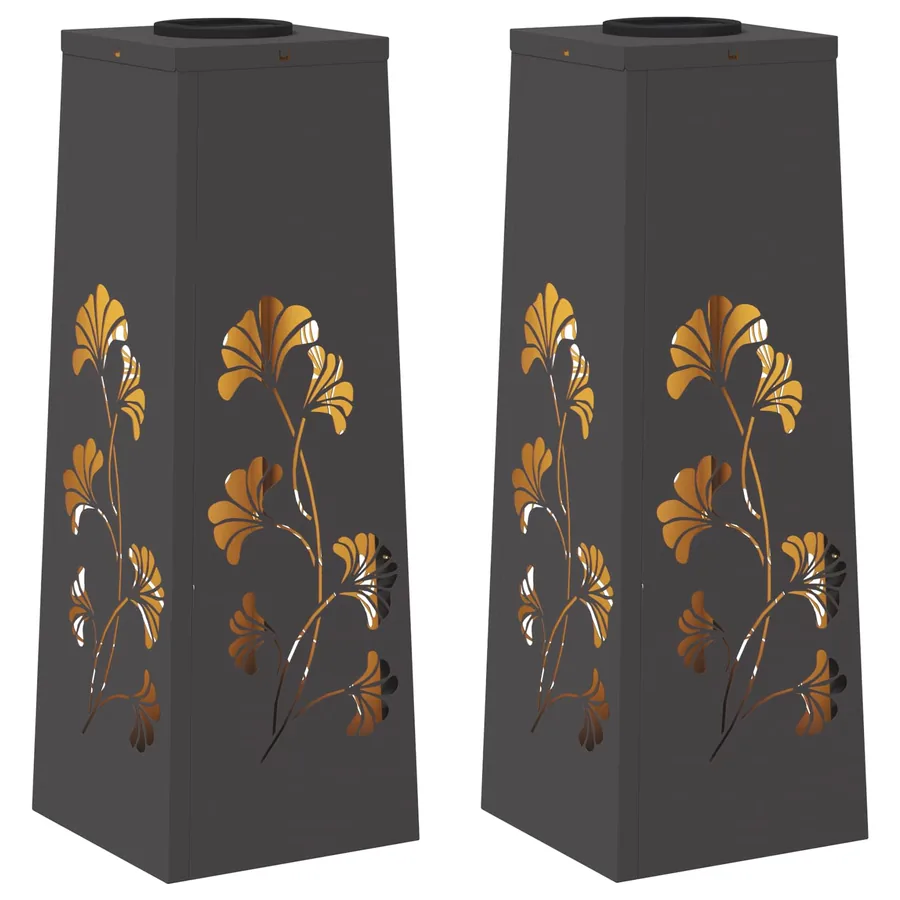 Lumière de chemin LED solaire 2 pcs Blanc chaud 18 x 18 x 50 cm - 2