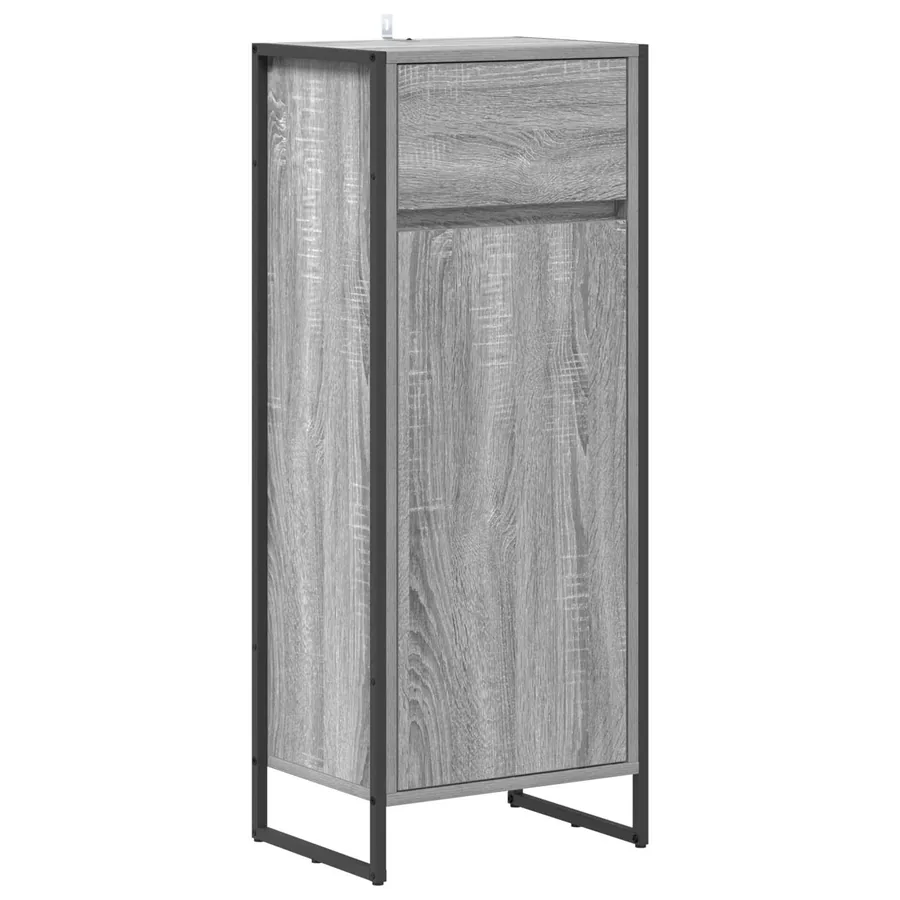 Cabinet de salle de bain Gris Sonoma 40 x 30 x 100 cm - 2