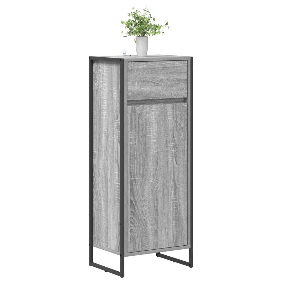 Cabinet de salle de bain Gris Sonoma 40 x 30 x 100 cm - 3