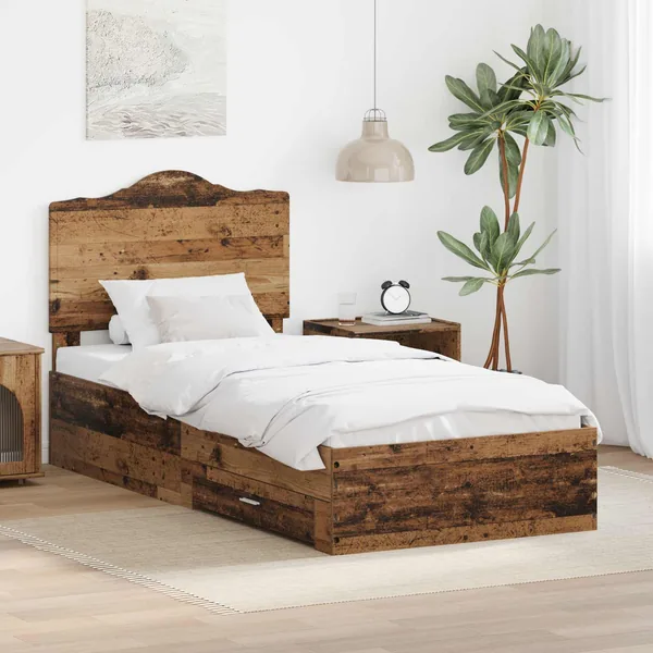 Cadre de lit Bois ancien 100 x 200 cm Bois d'ingénierie