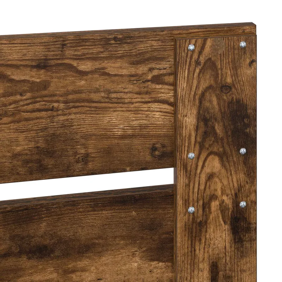 Lit de Rangement Chêne fumé 90 x 200 cm Bois d'ingénierie - 12