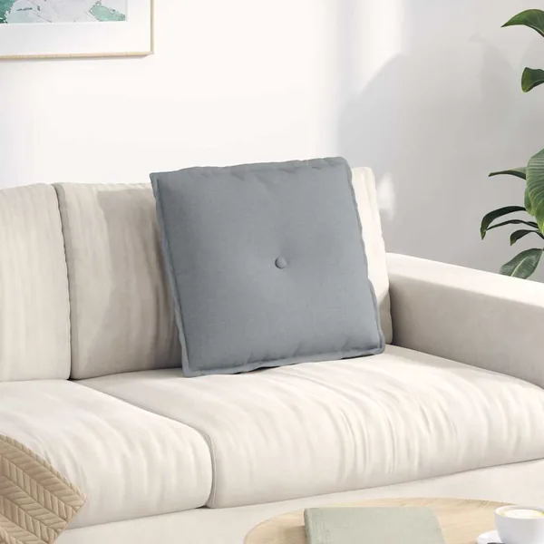 Coussin de Dos Gris clair 50 x 19 x 45 cm tissu