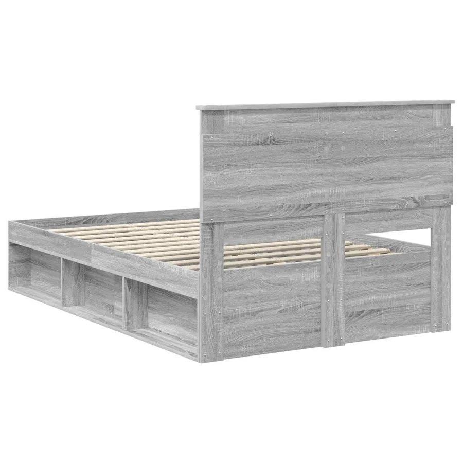 Cadre de lit Gris Sonoma 120 x 200 cm Pin massif - 9