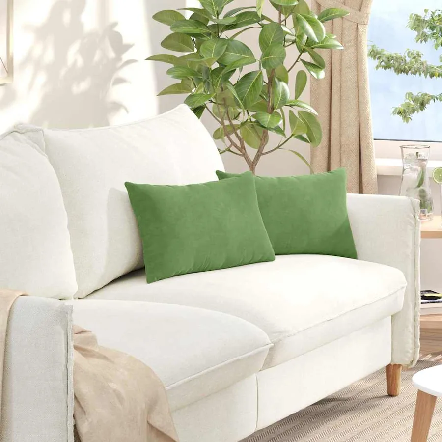 Coussins de canapé 2 pcs Vert clair 50 x 30 cm