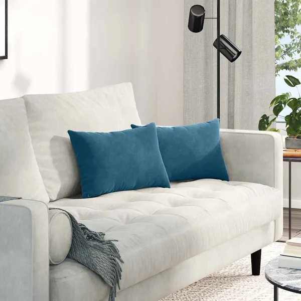 Coussins de canapé 2 pcs Bleu 50 x 30 cm