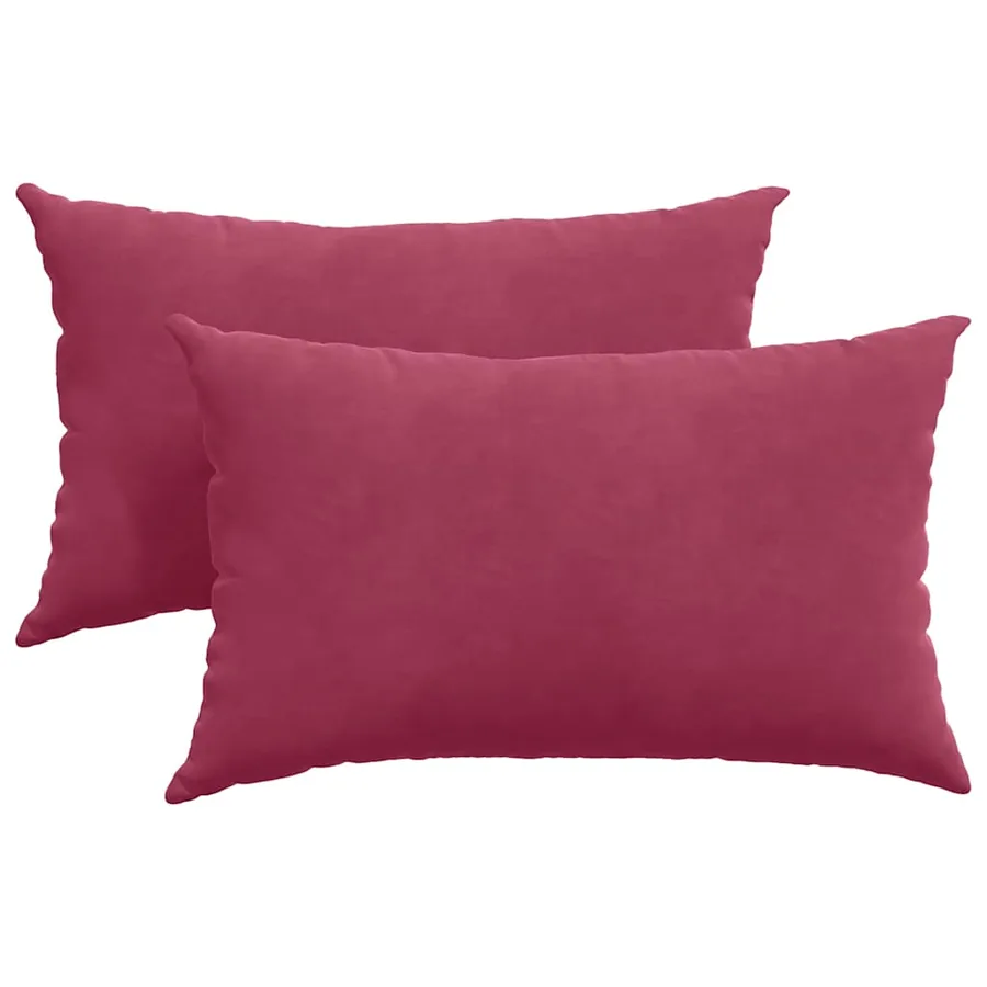 Coussins de canapé 2 pcs Rouge bordeaux 50 x 30 cm - 2