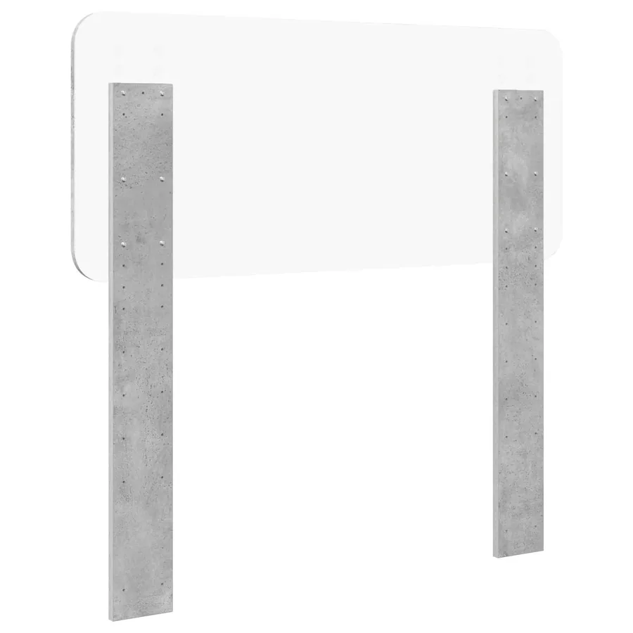 Tête de lit Gris béton Bois d'ingénierie - 6