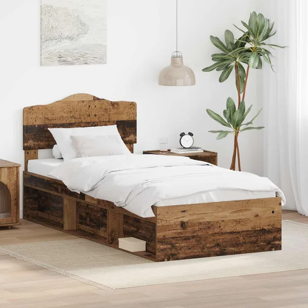 Cadre de lit Bois ancien 90 x 200 cm Bois de pin massif