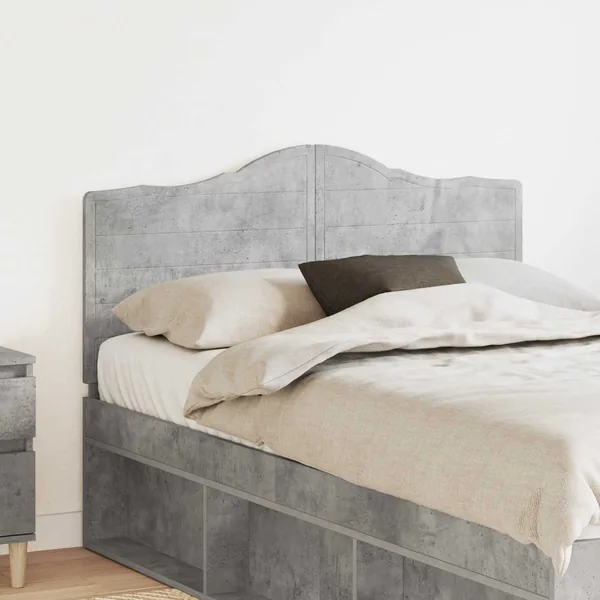 Tête de lit Gris béton Bois d'ingénierie
