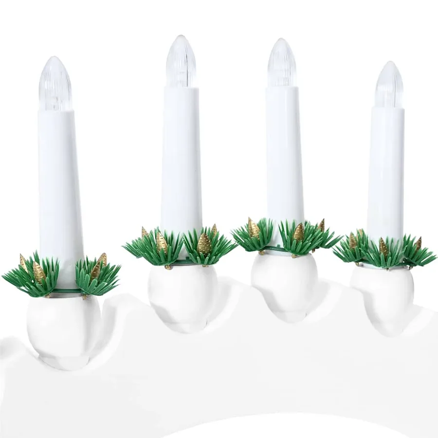 Arche de Bougies de Noël avec 10 Bougies LED Blanc - 9
