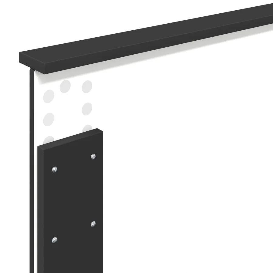 Lit de Rangement Noir 100 x 200 cm Bois d'ingénierie - 12