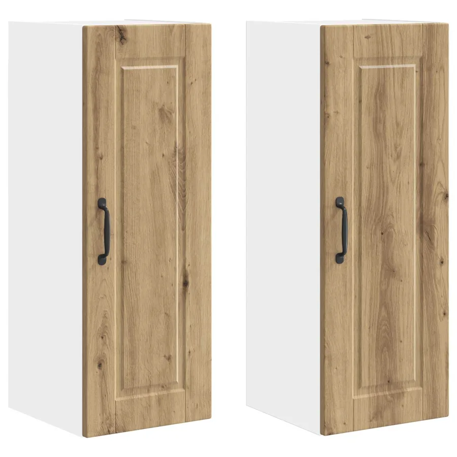 Meuble mural PORTO 2 pcs Chêne artisanal Bois d'ingénierie - 2
