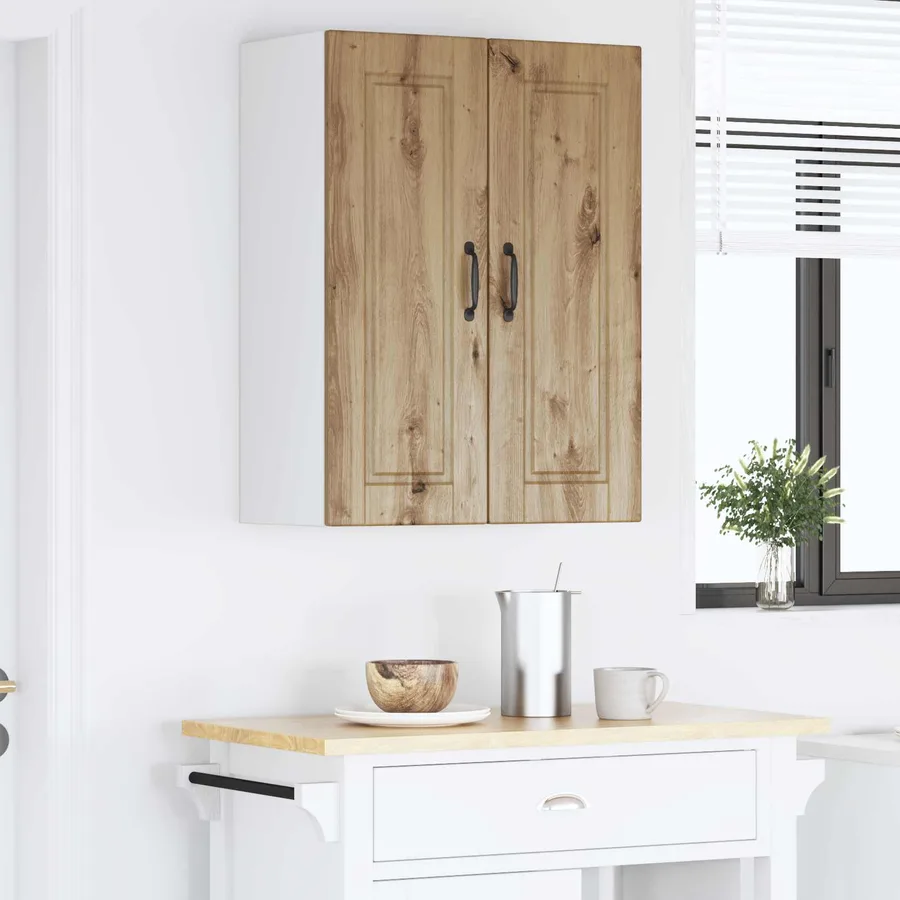 Meuble mural PORTO 2 pcs Chêne artisanal Bois d'ingénierie - 4