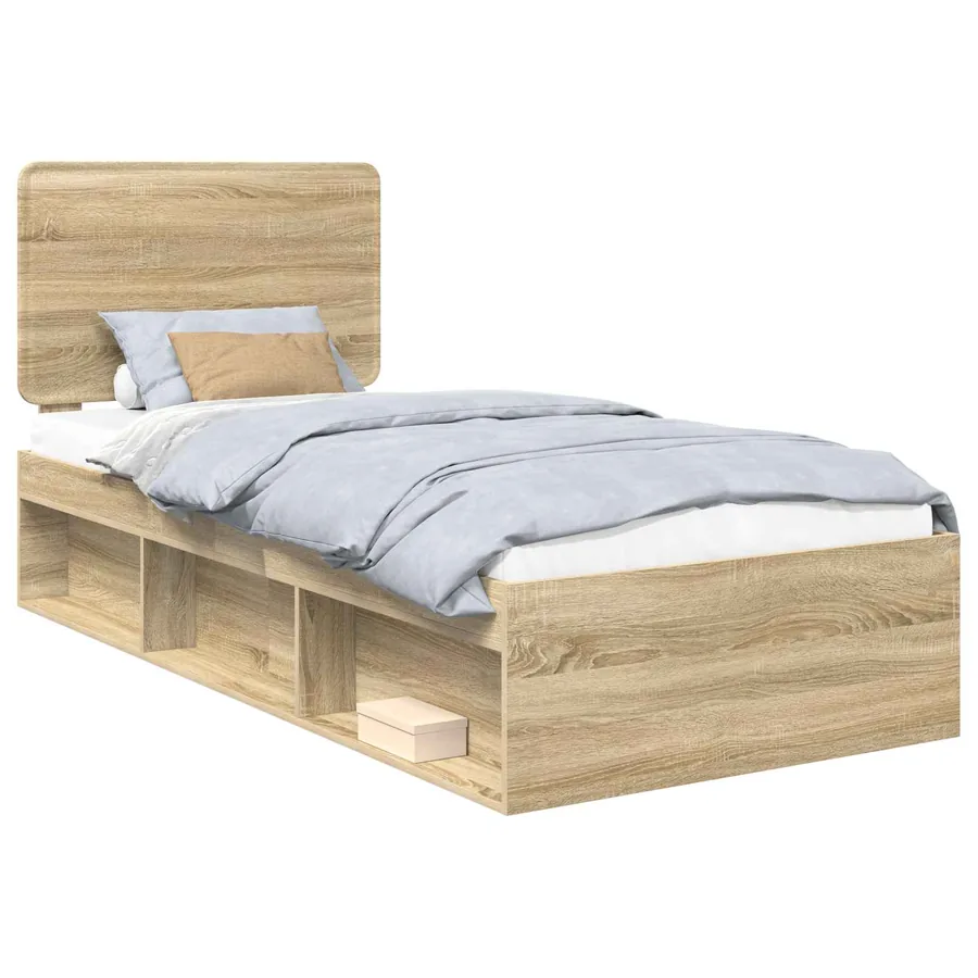 Cadre de lit Sonoma 90 x 190 cm Bois de pin massif - 2