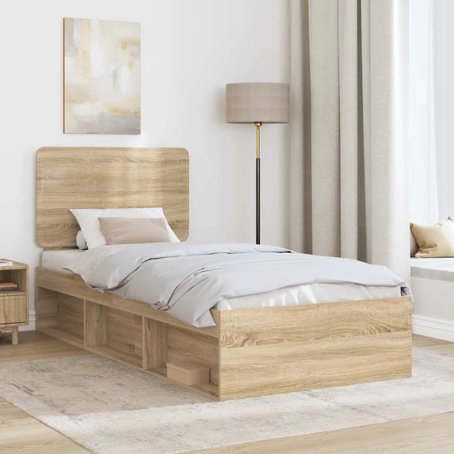 Cadre de lit Sonoma 90 x 190 cm Bois de pin massif - 3