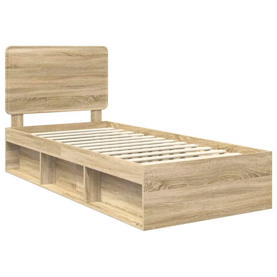 Cadre de lit Sonoma 90 x 190 cm Bois de pin massif - 4