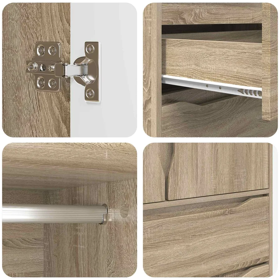 Armoire Chêne Sonoma 79,5 x 49 x 156 cm Bois d’ingénierie - 10