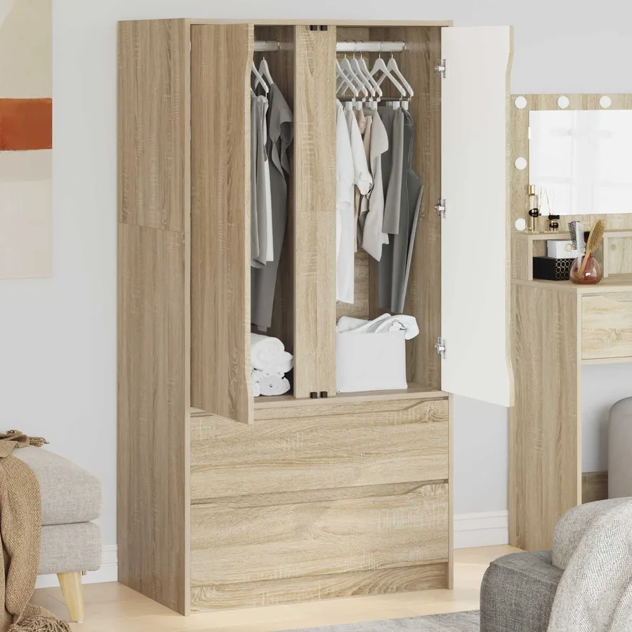 Armoire Chêne Sonoma 79,5 x 49 x 156 cm Bois d’ingénierie - 4