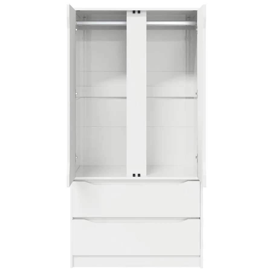 Armoire avec tiroir Blanc 79,5 x 49 x 156 cm Bois d’ingénierie - 6