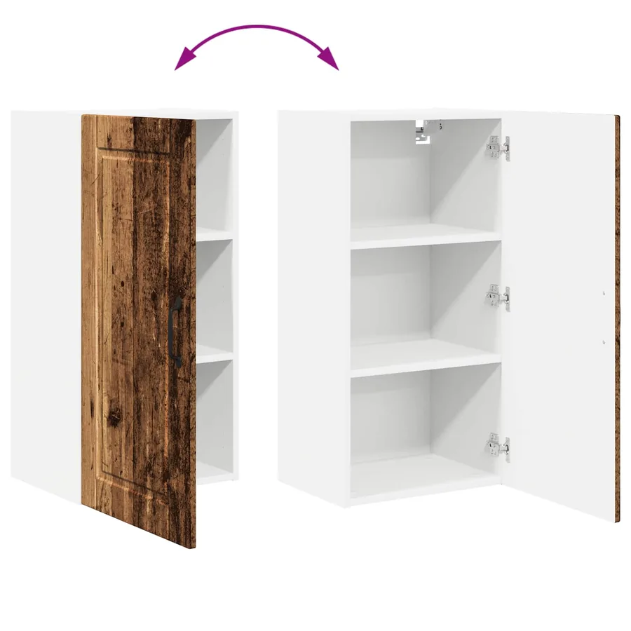 Meuble mural PORTO Bois ancien 40 x 31 x 80 cm - 11