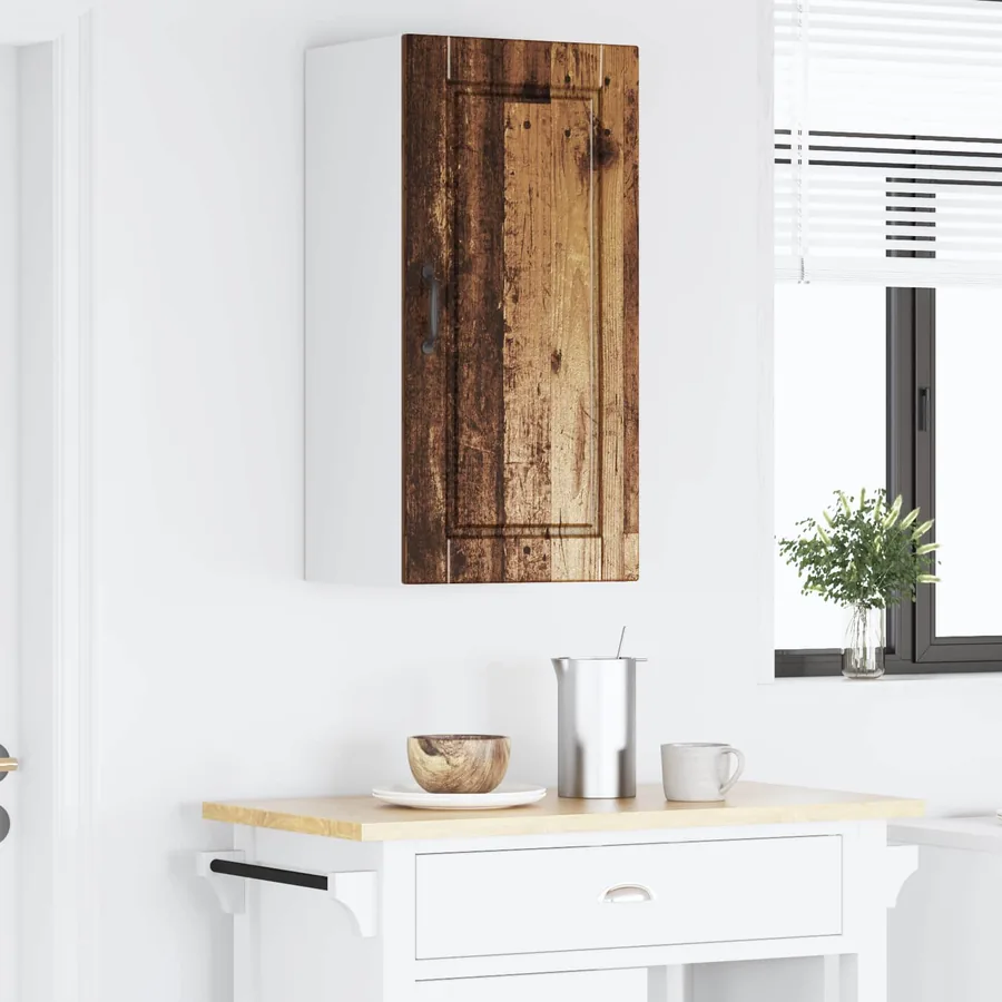 Meuble mural PORTO Bois ancien 40 x 31 x 80 cm - 4