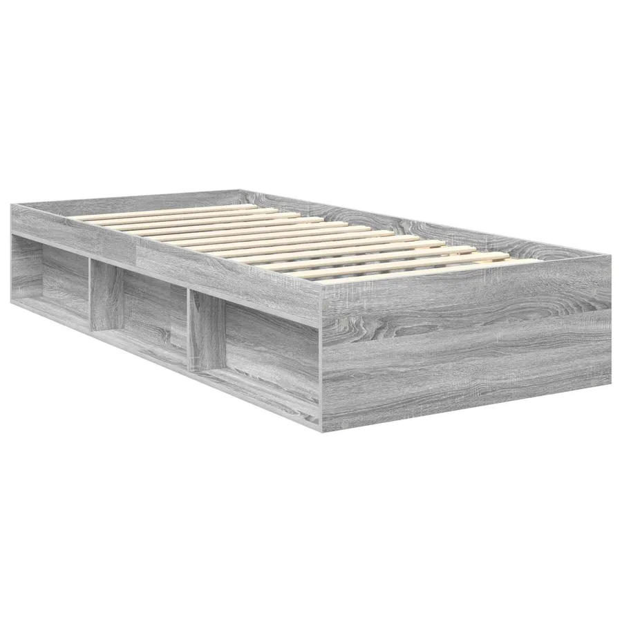 Cadre de lit Gris Sonoma 90 x 200 cm Bois de pin massif - 5
