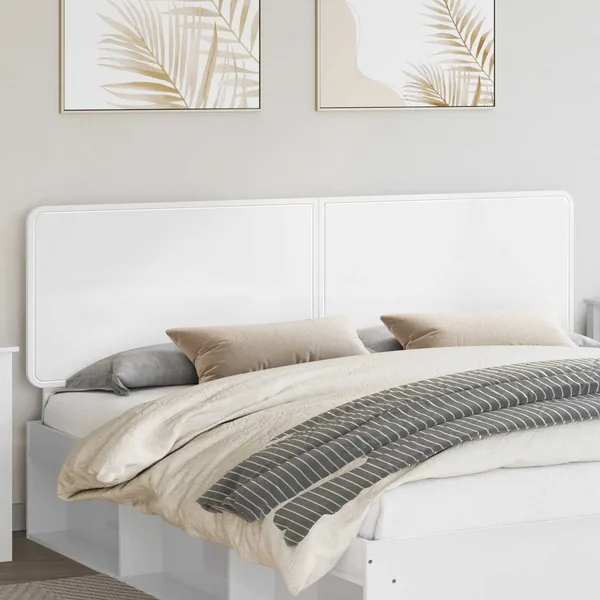 Tête de lit Blanc Brillant Bois d'ingénierie