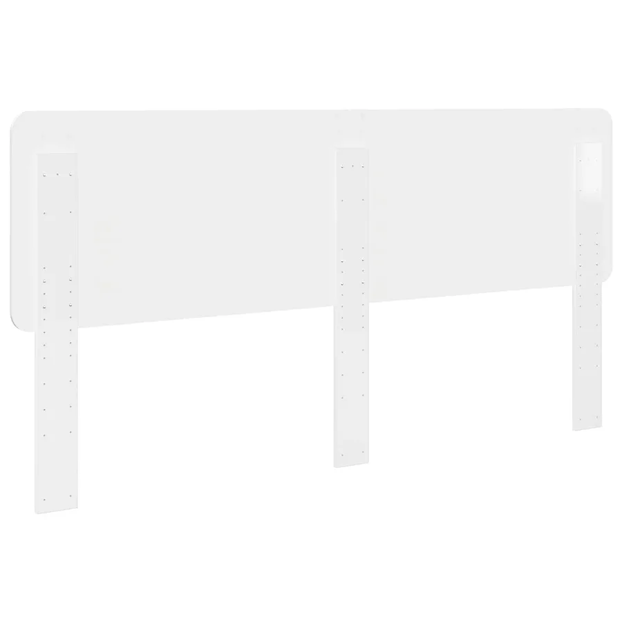 Tête de lit Blanc Brillant Bois d'ingénierie - 6