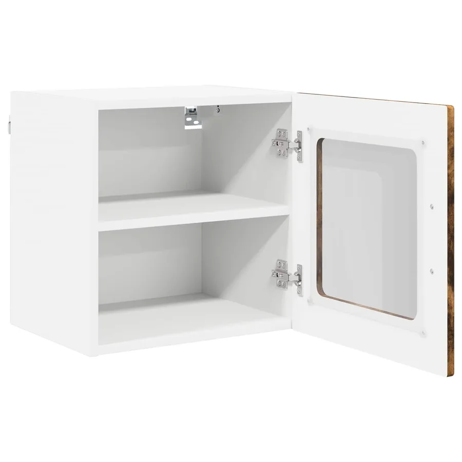Cabinet de Verre Mural PORTO 2 pcs Chêne fumé 40 x 31 x 40 cm - 6