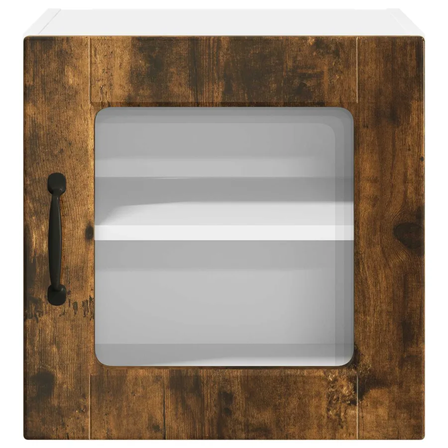 Cabinet de Verre Mural PORTO 2 pcs Chêne fumé 40 x 31 x 40 cm - 7