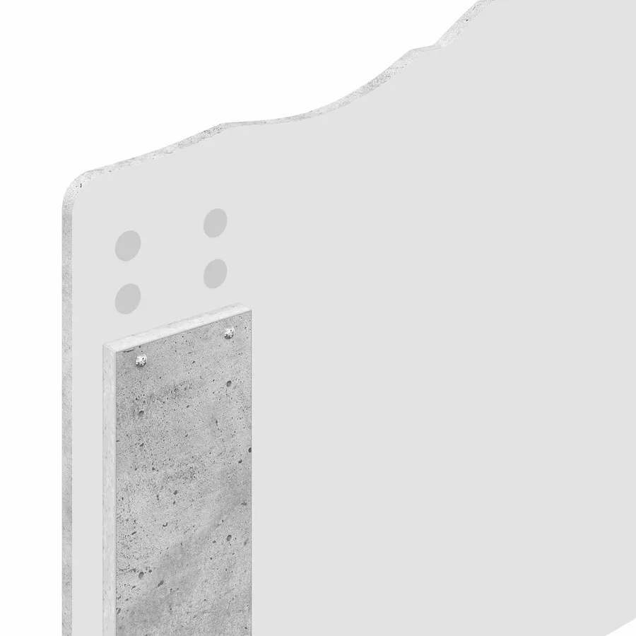 Cadre de lit avec tiroir Gris Béton 90 x 200 cm Bois Ingénierie - 12