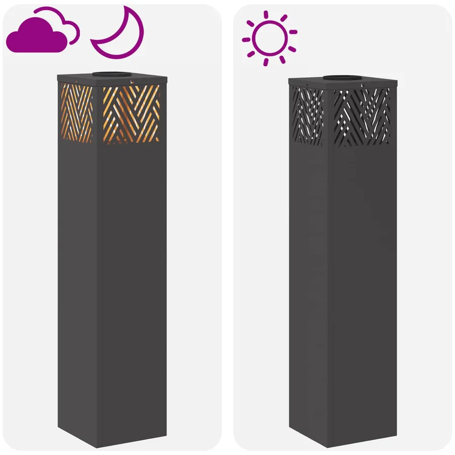 Lumière de chemin LED solaire 2 pcs Blanc chaud 18 x 18 x 80 cm - 13