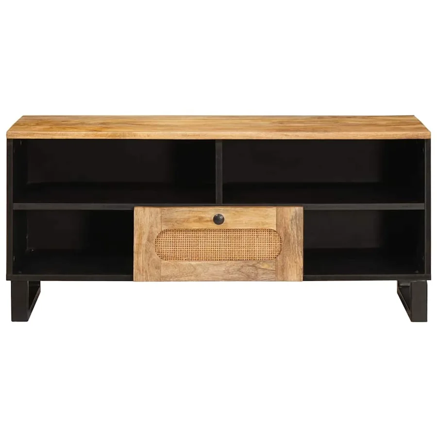 Meuble TV Marron 100 x 33 x 46 cm Bois de mangue massif - 3