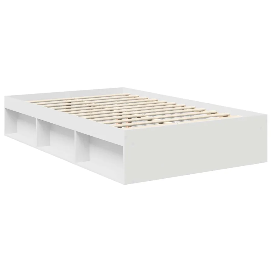 Cadre de lit Blanc 120 x 200 cm Bois de pin massif - 5