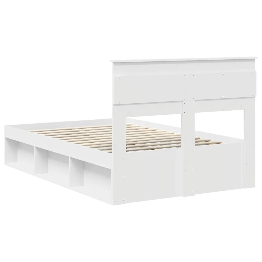 Cadre de lit Blanc 120 x 200 cm Bois de pin massif - 9