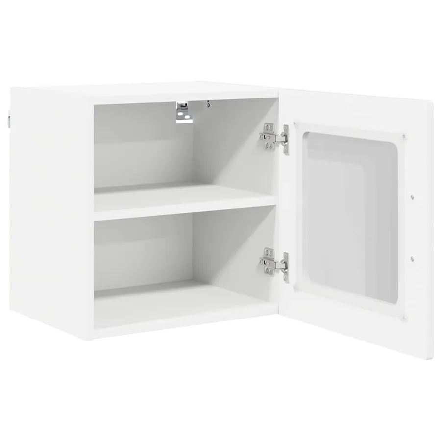 Cabinet en verre mural PORTO 2 pcs Blanc brillant - 6
