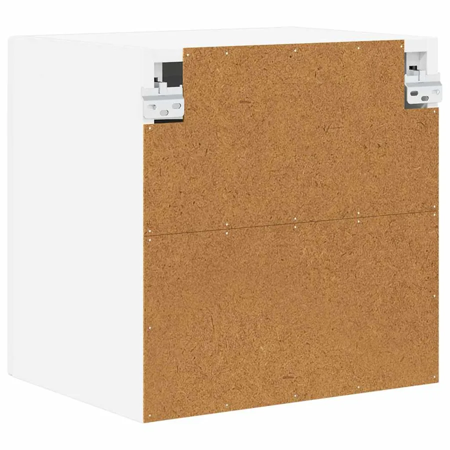 Cabinet en verre mural PORTO 2 pcs Blanc brillant - 9