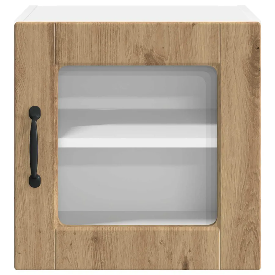 Cabinet en verre mural PORTO 2 pcs Chêne artisanal - 6