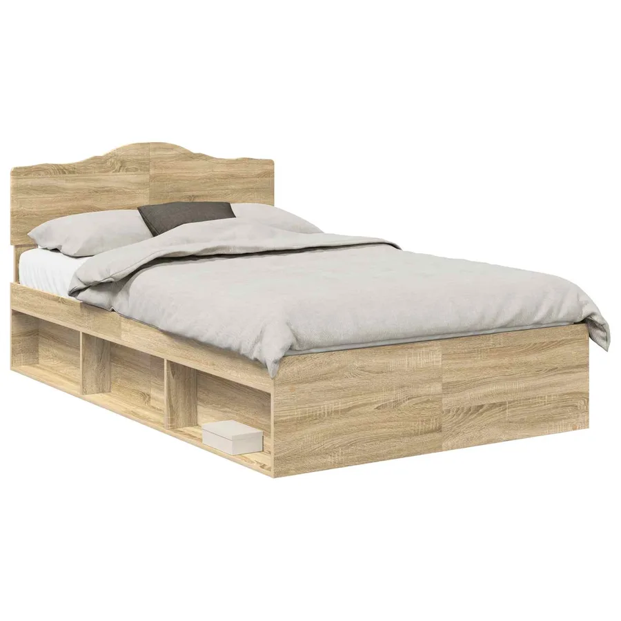 Cadre de lit Sonoma 120 x 190 cm Bois de pin massif - 2