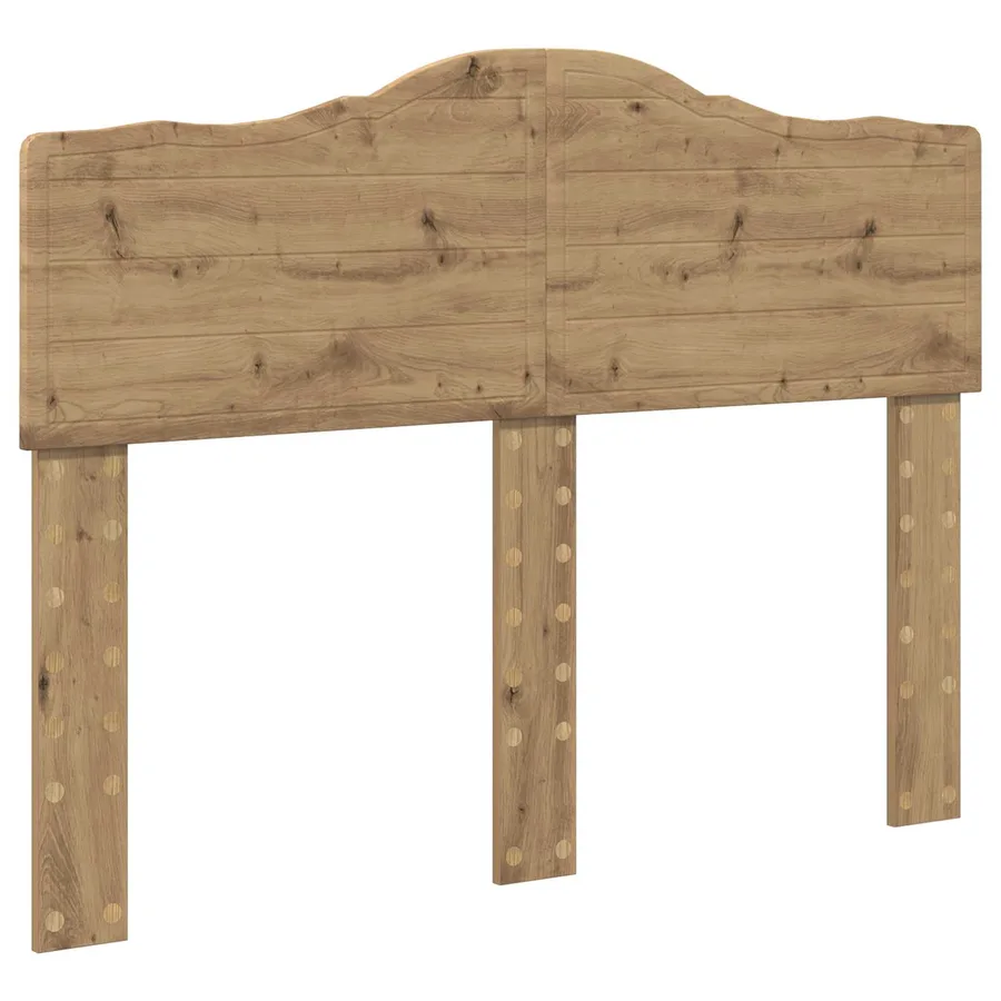 Cadre de lit Chêne artisan 120 x 190 cm Bois de pin massif - 6