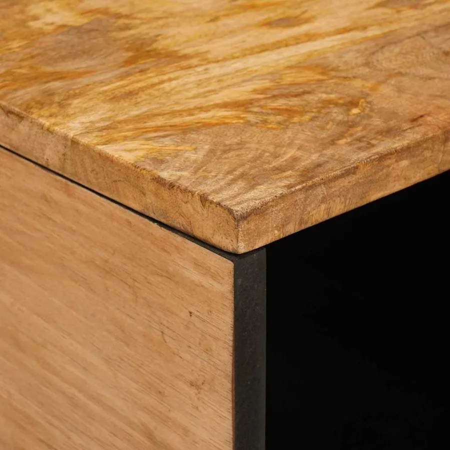 Table basse Naturel 80 x 50 x 40 cm Bois de mangue massif - 6