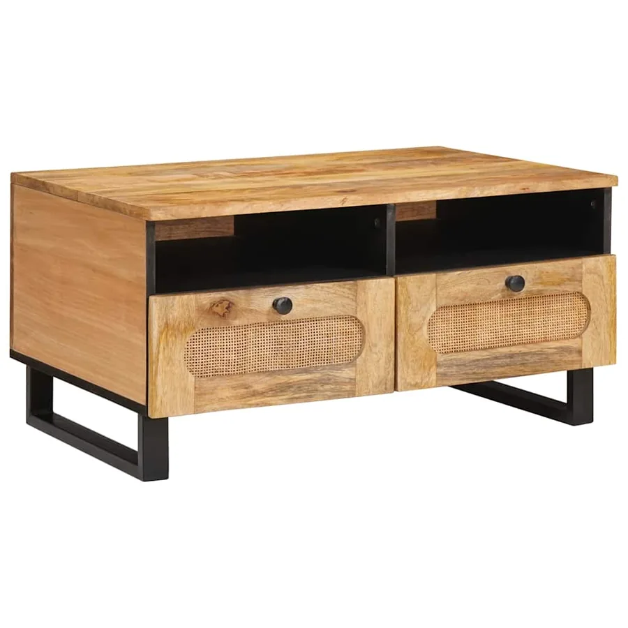 Table basse Chêne artisanal 80 x 54 x 40 cm