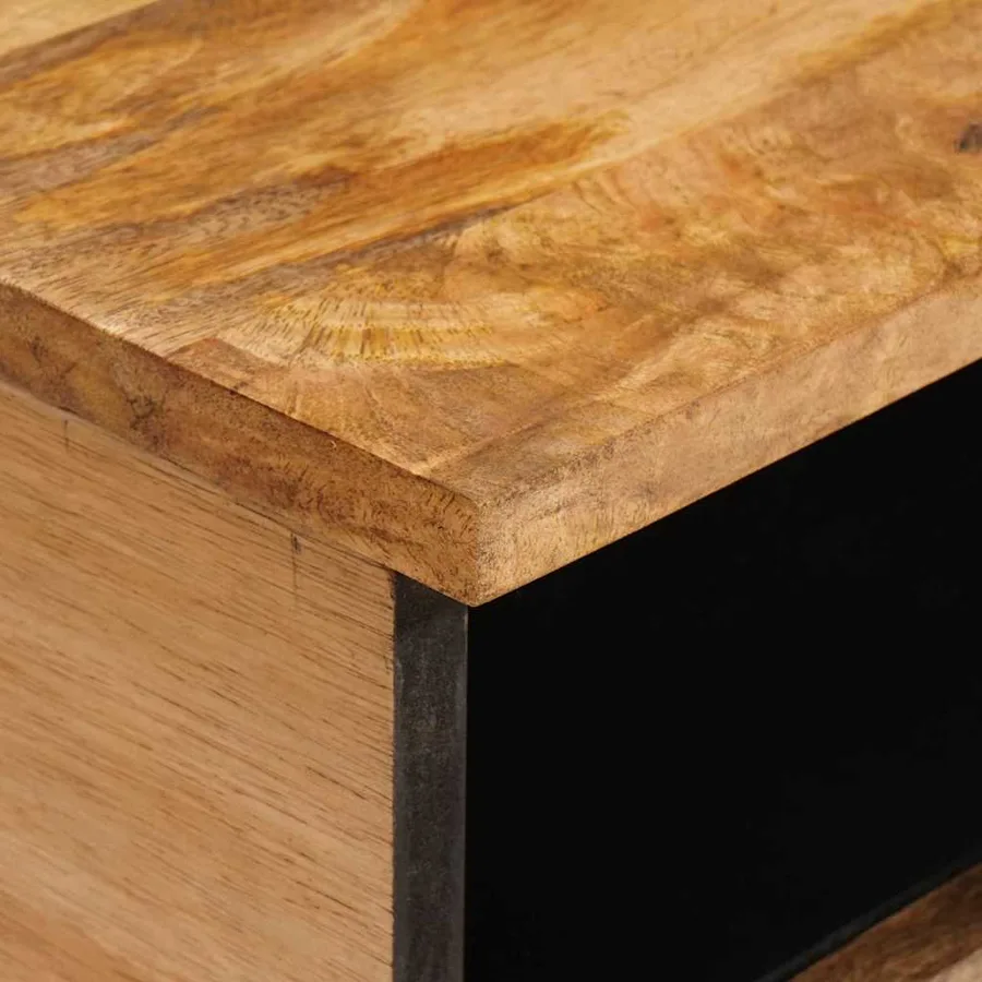 Table basse Chêne artisanal 80 x 54 x 40 cm - 6