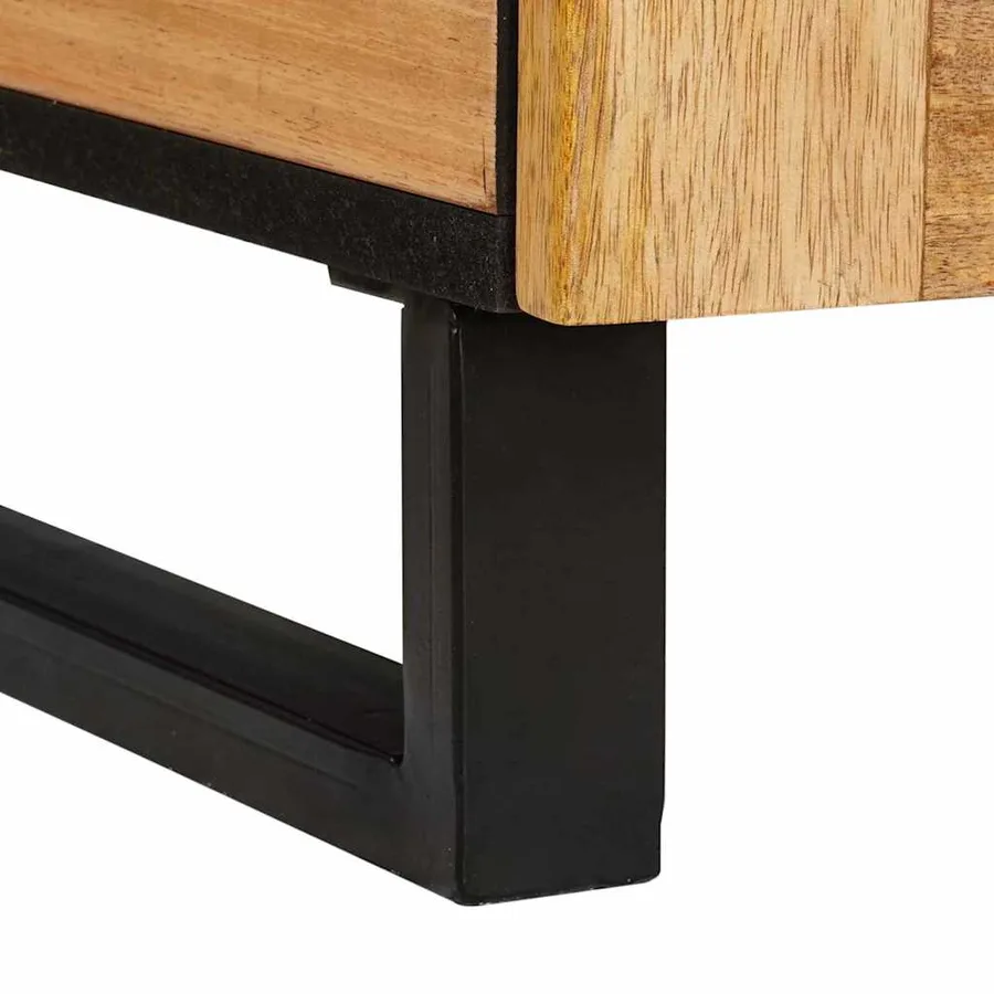 Table basse Chêne artisanal 80 x 54 x 40 cm - 8