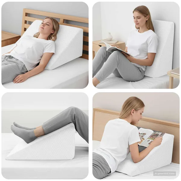 Coussin pour les jambes Uni Blanc 60 x 50 x 30 cm