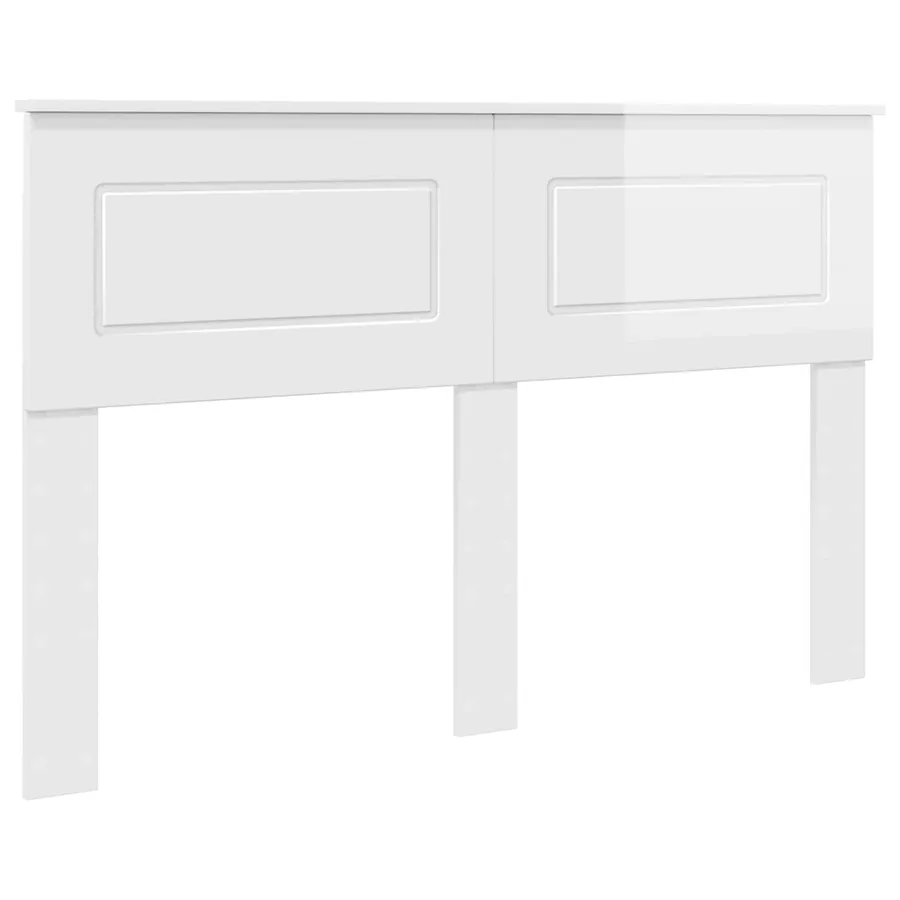 Tête de lit Blanc Brillant Bois d'ingénierie - 2