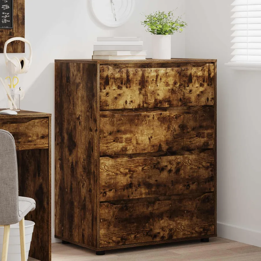 Armoires de rangement Chêne fumé 80 x 48 x 105 cm - 5