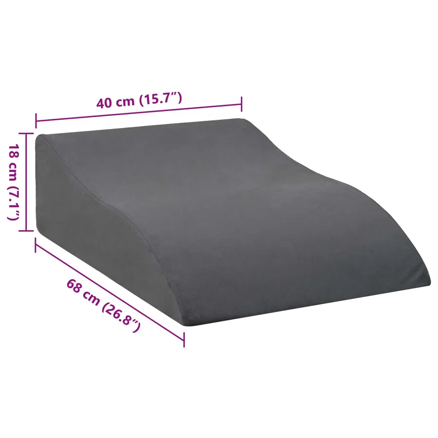 Coussin pour les jambes Gris 68 x 40 x 18 cm Mousse PU - 9