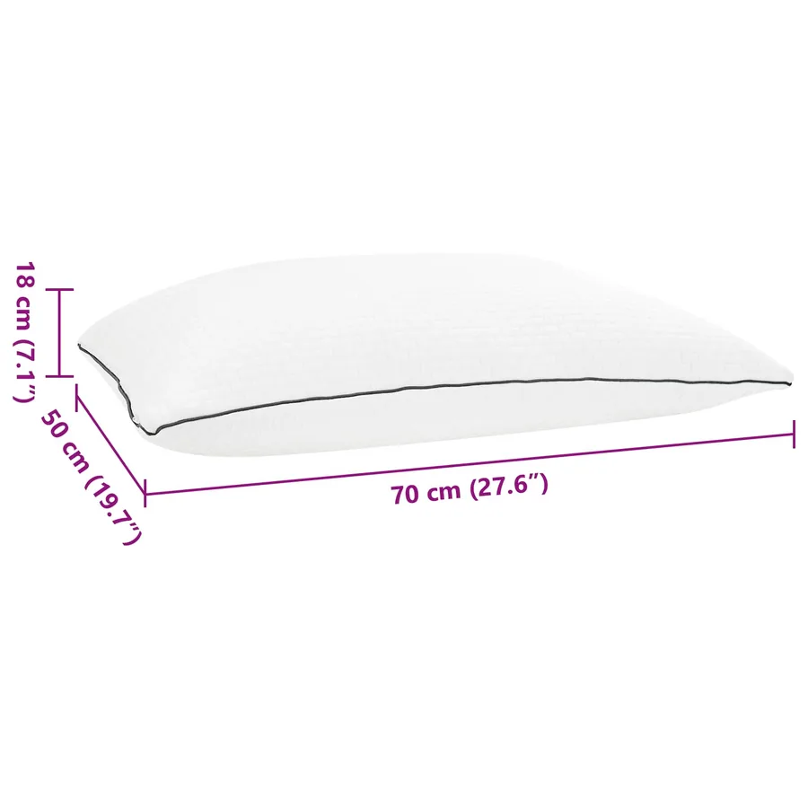 Oreiller Shread Blanc 70 x 50 x 18 cm Mousse à mémoire de forme - 7