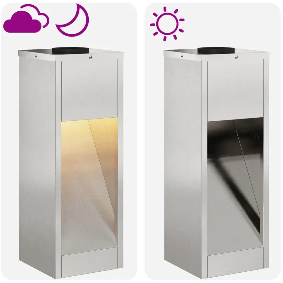 Lumière de Chemin LED Solaire 2 pcs Blanc chaud 18 x 18 x 50 cm - 15